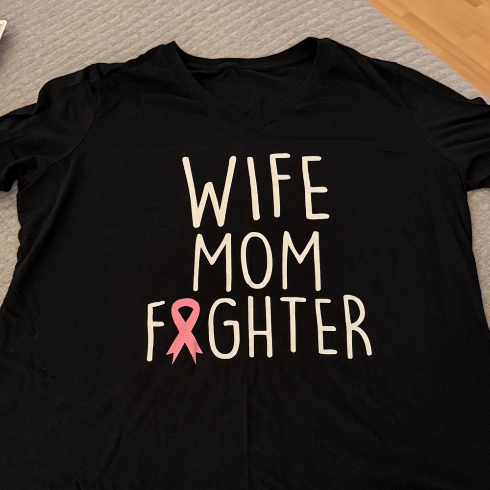 Black 'Wife Mom Fighter' Short Sleeve Tee